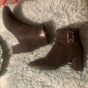 Calvin Klein CK suede zip booties